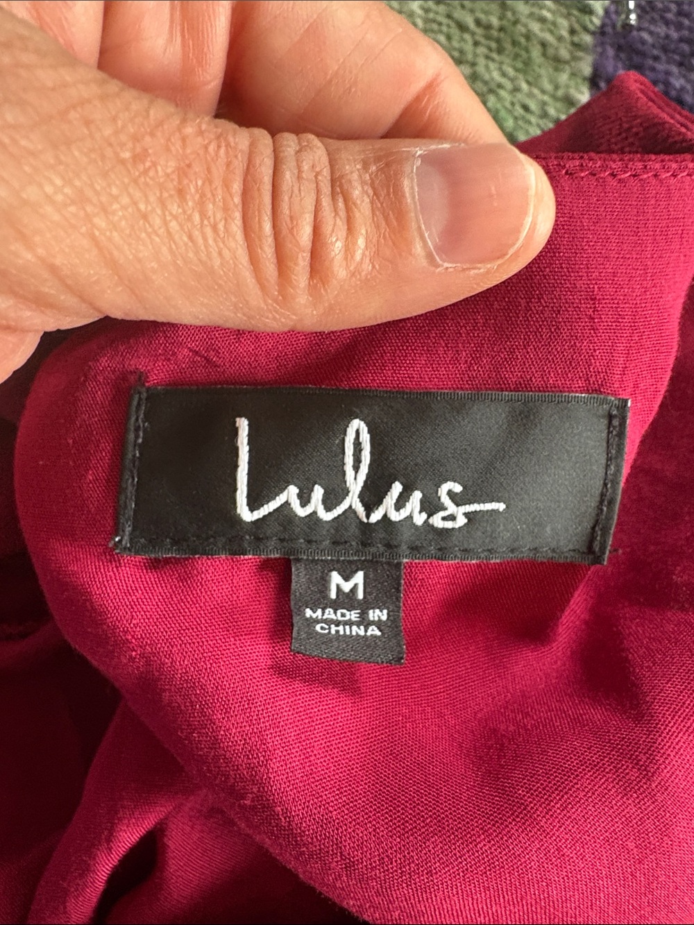 Lulu's Deep Red Faux-Wrap Midi Dress with Tie Waist - Picture 7 of 8